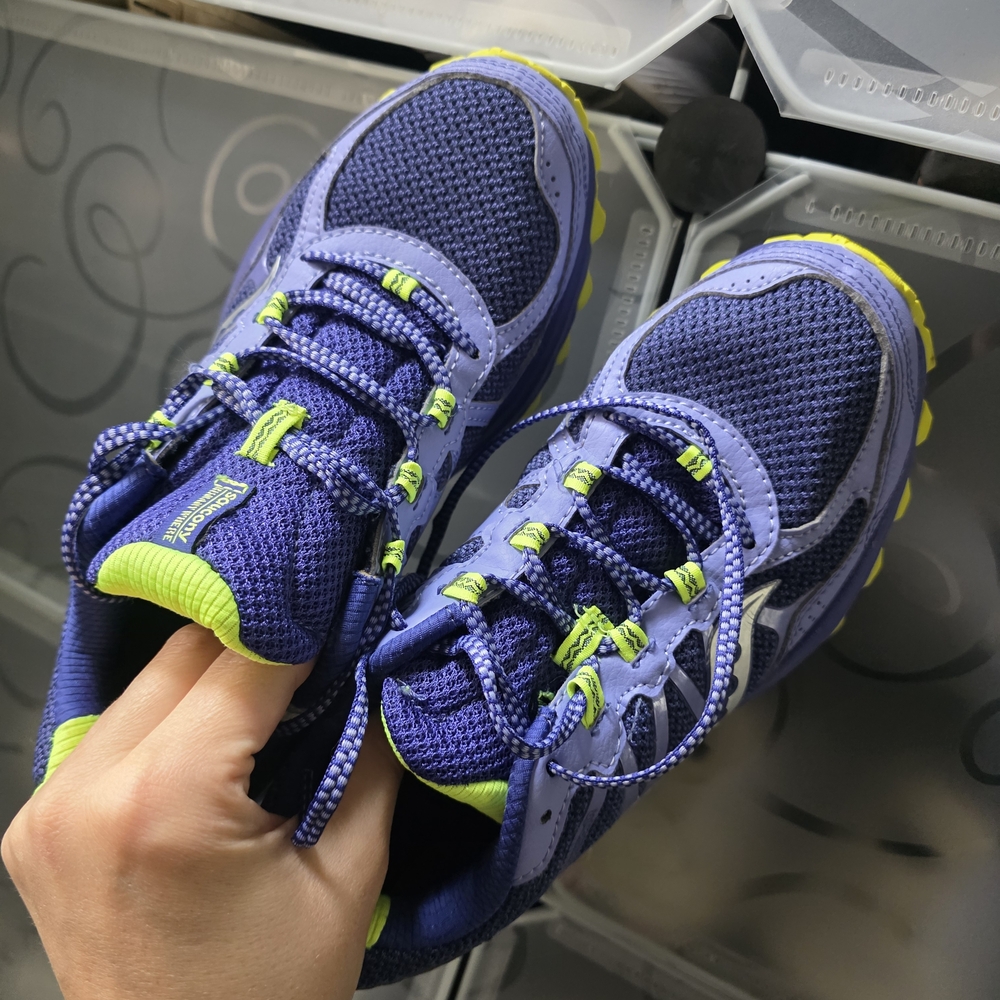 Purple and Yellow Running Shoes - Picture 3 of 6